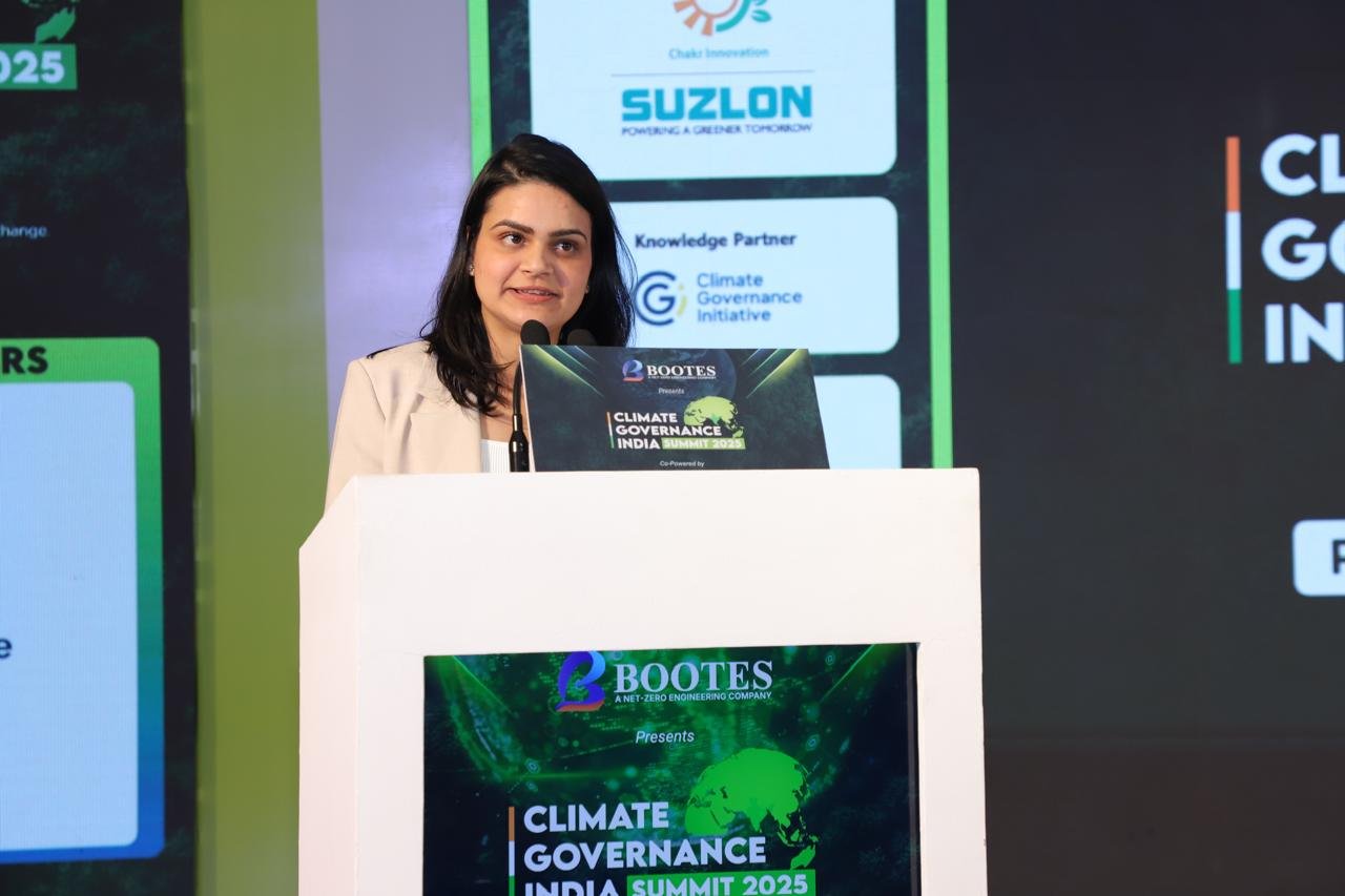 Oct 2025, Represented BOOTES as a spokes person at the Climate Governance India Summit 2025, alongside visionary leaders, policymakers, and innovators driving India’s Net-Zero transition.