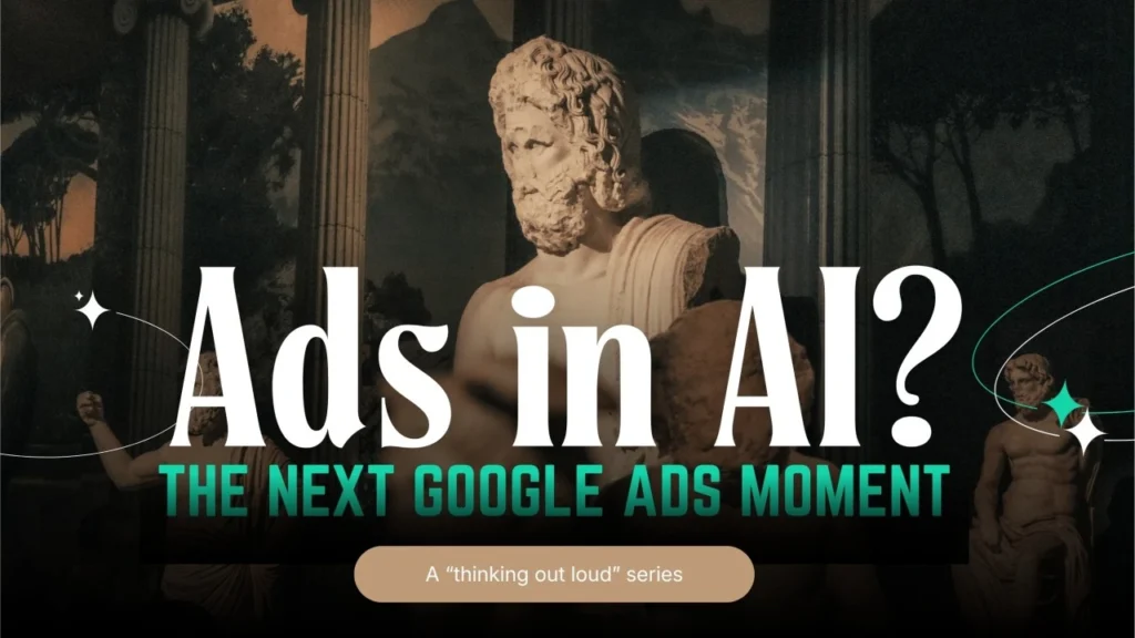 AI-powered digital advertising concept with search, analytics, and marketing automation visualized through futuristic technology.