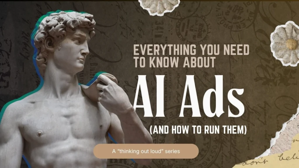 AI-powered digital advertising dashboard showing campaign automation, audience targeting, analytics, and marketing performance.